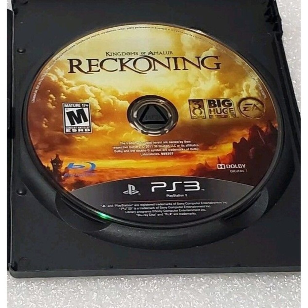 PS3 Kingdoms of Amalur: Reckoning Game Disc Only No Manual